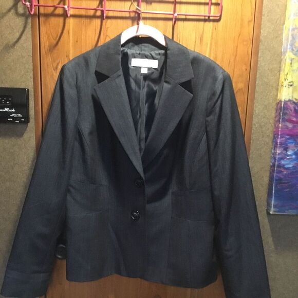 NWOT. Jones Studio Women’s Charcoal Blazer/Dress Jacket Sizes 12 and 14 - Picture 2 of 15